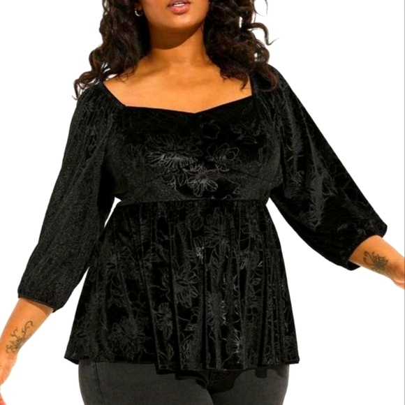Torrid Velvet Corset Peplum Top Size 3, 3X, 22/24 - Picture 5 of 7